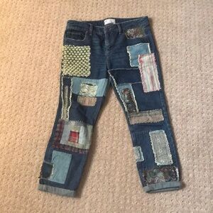 Free People Patchwork Jeans